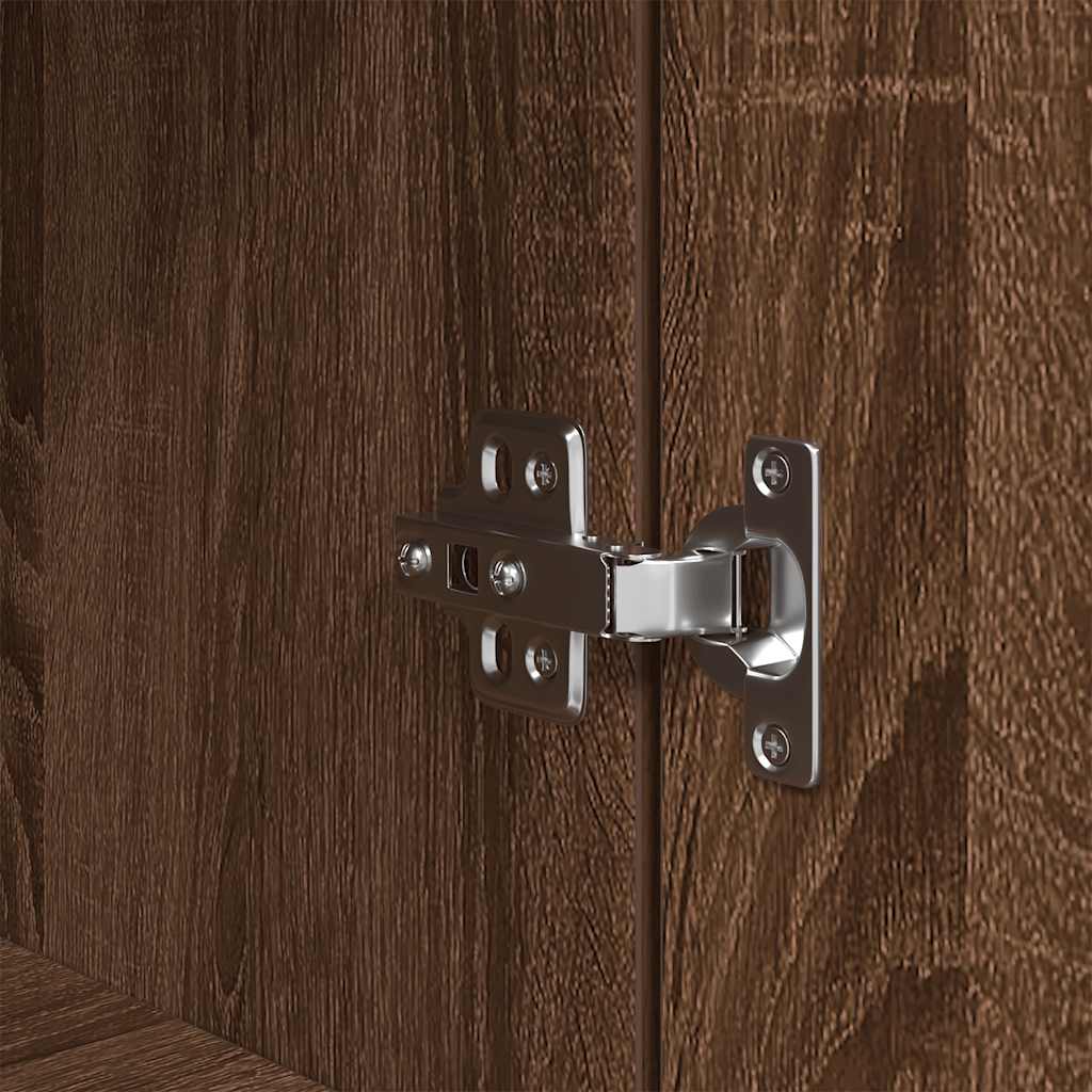 vidaXL Credenza Rovere Marrone 70x35x180 cm in Legno Multistrato