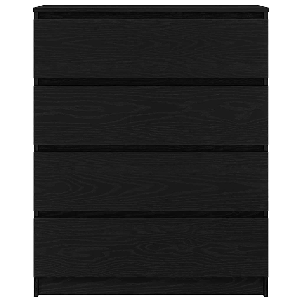 Credenza Rovere Nero 80x35x99 cm in Legno Multistrato 3328481
