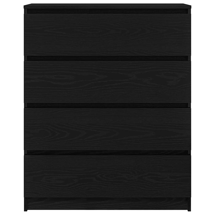 Credenza Rovere Nero 80x35x99 cm in Legno Multistrato 3328481