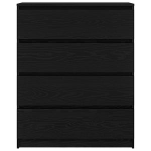 vidaXL Credenza Rovere Nero 80x35x99 cm in Legno Multistrato