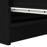 Credenza Rovere Nero 80x35x99 cm in Legno Multistrato 3328481
