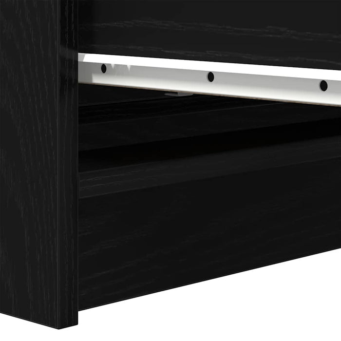 Credenza Rovere Nero 80x35x99 cm in Legno Multistrato 3328481
