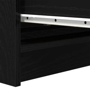 vidaXL Credenza Rovere Nero 80x35x99 cm in Legno Multistrato