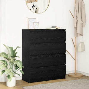 Credenza Rovere Nero 80x35x99 cm in Legno Multistrato 3328481