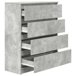 vidaXL Credenza Grigio Cemento 80x35x99 cm in Legno Multistrato