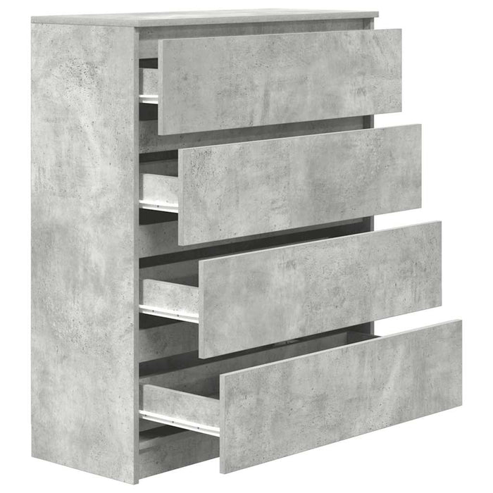 vidaXL Credenza Grigio Cemento 80x35x99 cm in Legno Multistrato