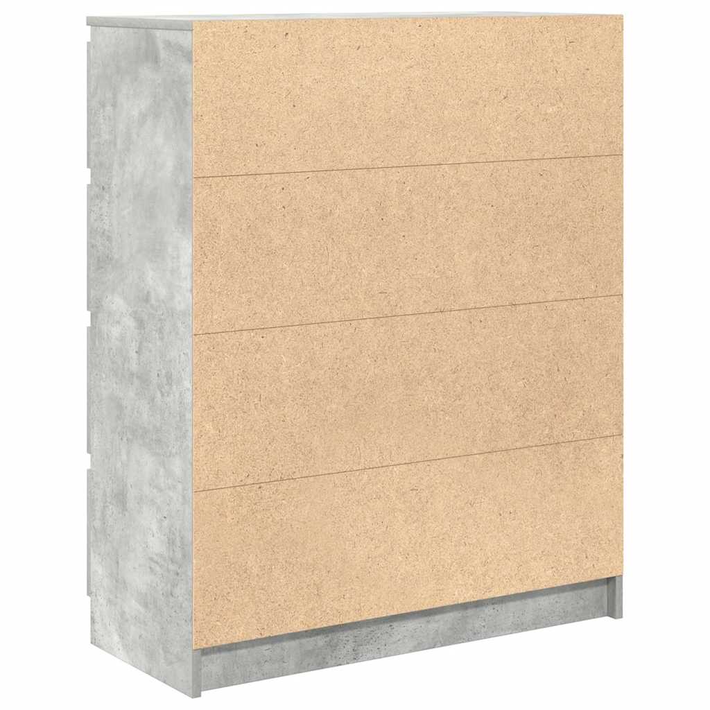 vidaXL Credenza Grigio Cemento 80x35x99 cm in Legno Multistrato