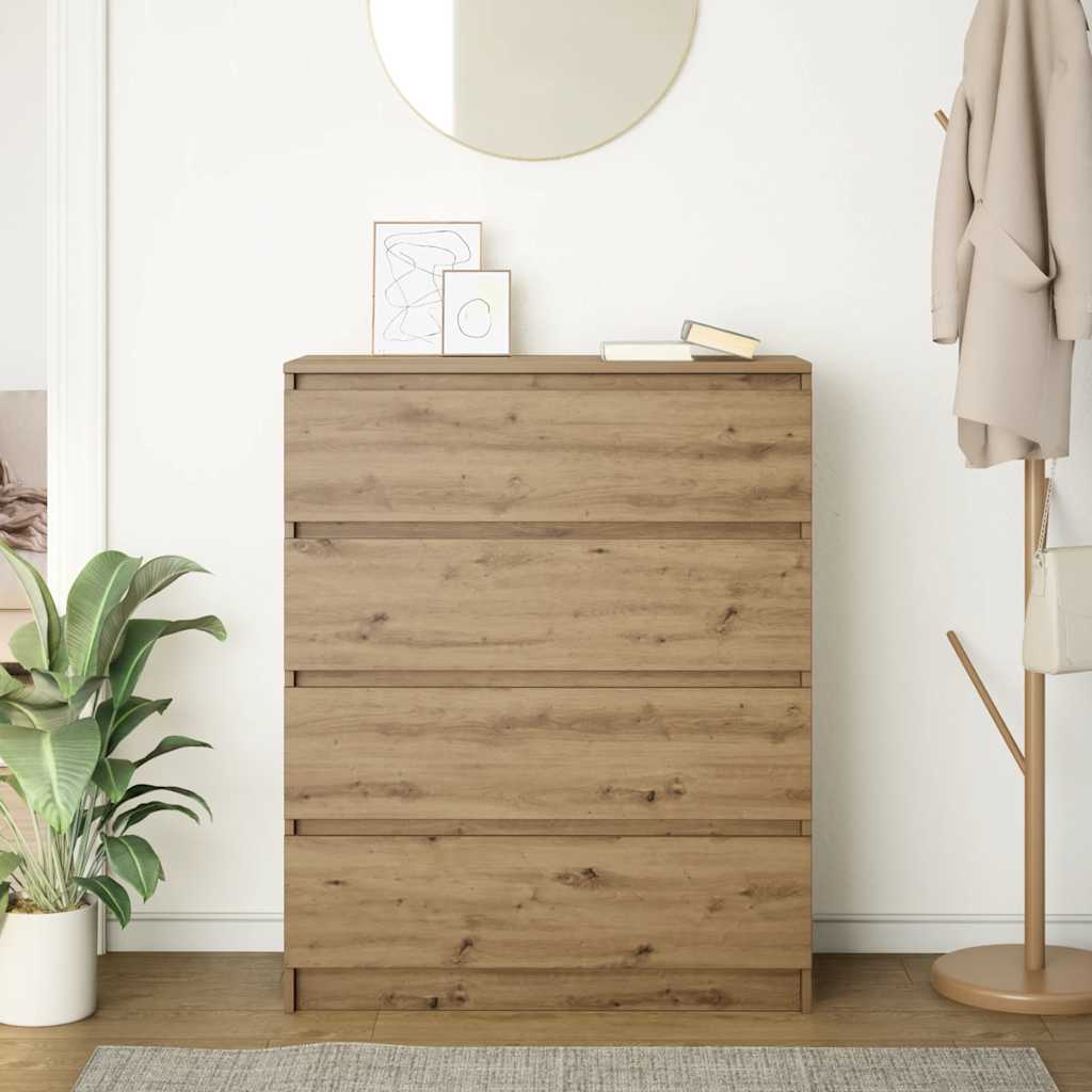 vidaXL Credenza Rovere Artigianale 80x35x99 cm in Legno Multistrato