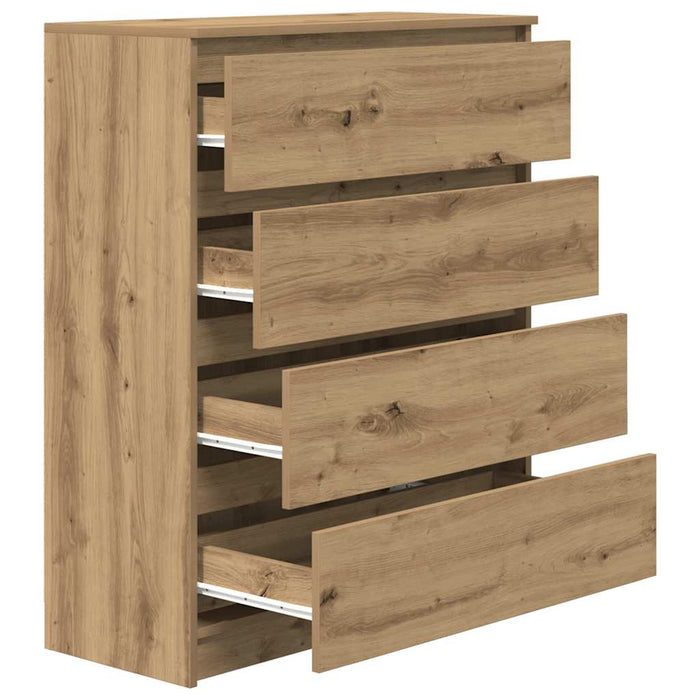 vidaXL Credenza Rovere Artigianale 80x35x99 cm in Legno Multistrato