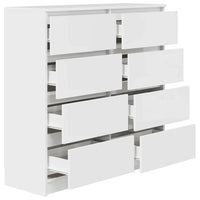 Credenza Bianca 100x35x99 cm in Legno Multistrato 3328489