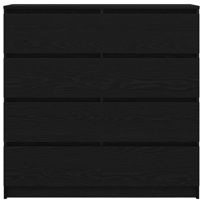 Credenza Rovere Nero 100x35x99 cm in Legno Multistrato