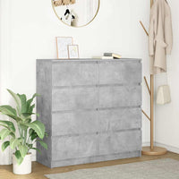 Credenza Grigio Cemento 100x35x99 cm in Legno Multistrato 3328492