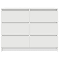 Credenza Bianca 100x35x76 cm in Legno Multistrato 3328498