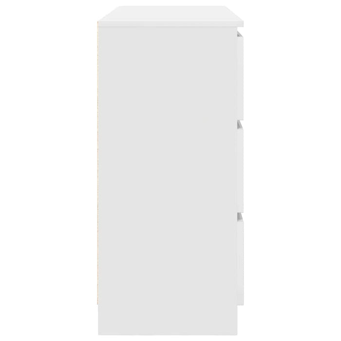 Credenza-Buffet-Armadio da cucina Bianca 100x35x76 cm in Legno Multistrato