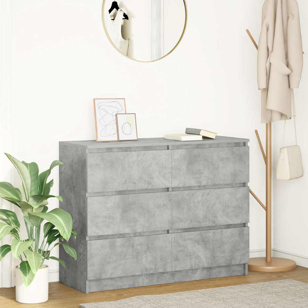 Credenza Grigio Cemento 100x35x76 cm in Legno Multistrato 3328501