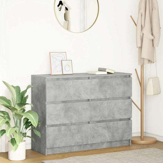 Credenza Grigio Cemento 100x35x76 cm in Legno Multistrato 3328501