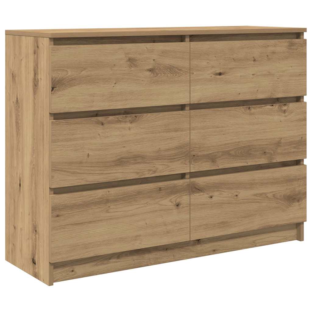 vidaXL Credenza Rovere Artigianale 100x35x76 cm in Legno Multistrato