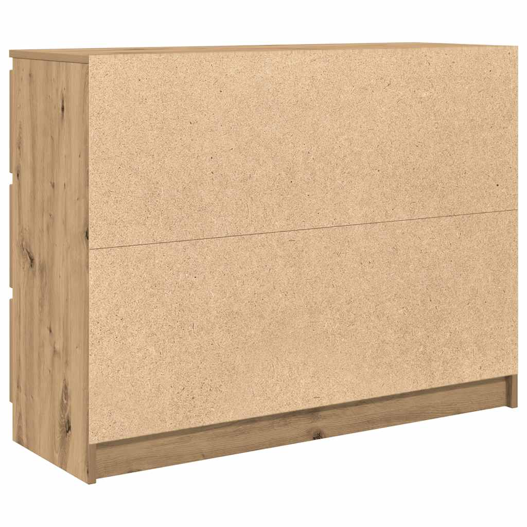 vidaXL Credenza Rovere Artigianale 100x35x76 cm in Legno Multistrato