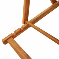 Sedia da Spiaggia Pieghevole Braccioli Legno Acacia&Textilene 4108068