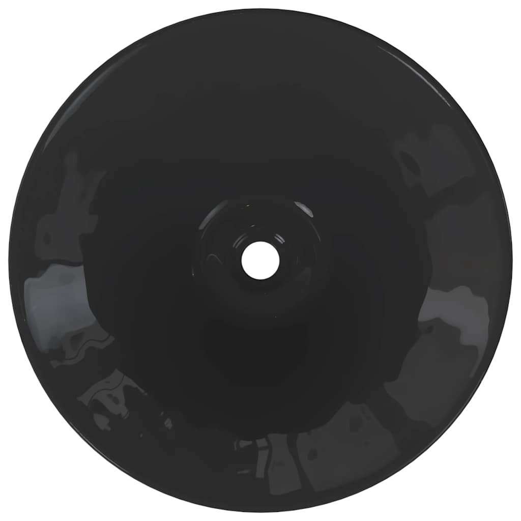 Lavandini 2 pz Nero Lucido Ø42x14 cm in Ceramica 42000314