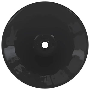 Lavandini 2 pz Nero Lucido Ø42x14 cm in Ceramica 42000314