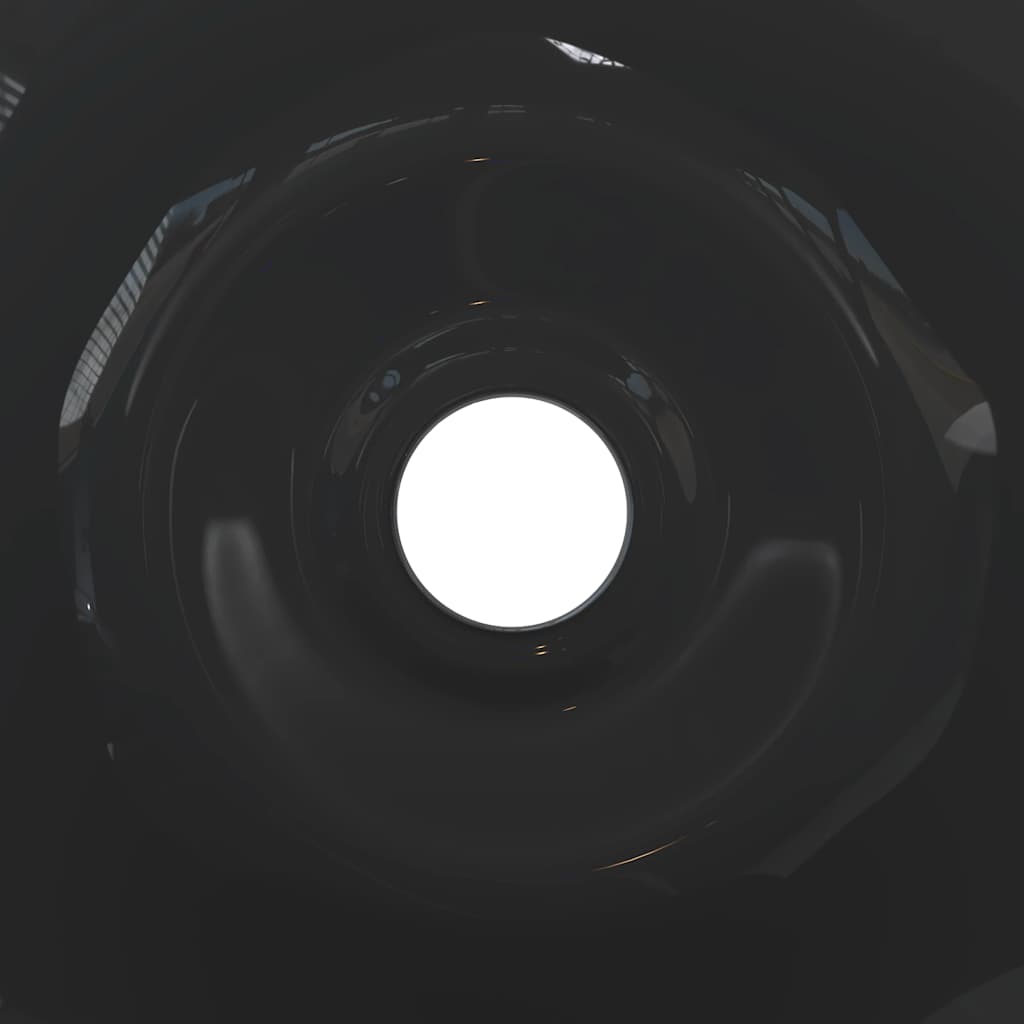 Lavandini 2 pz Nero Lucido Ø42x14 cm in Ceramica 42000314