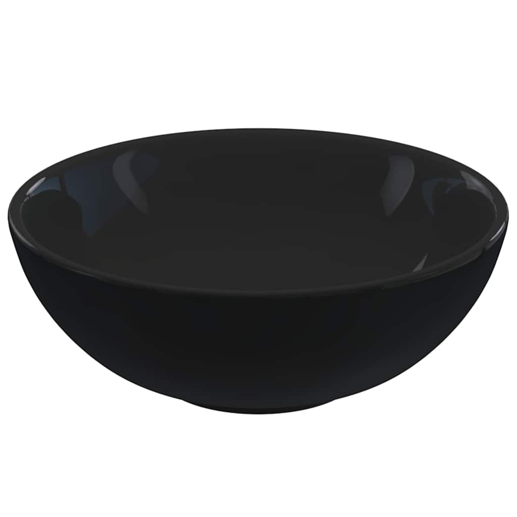 Lavandino Ø28x10 cm in Ceramica Nero Lucido 42000315