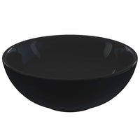 Lavandino-Lavabo-Lavello ?28x10 cm in Ceramica Nero Lucido
