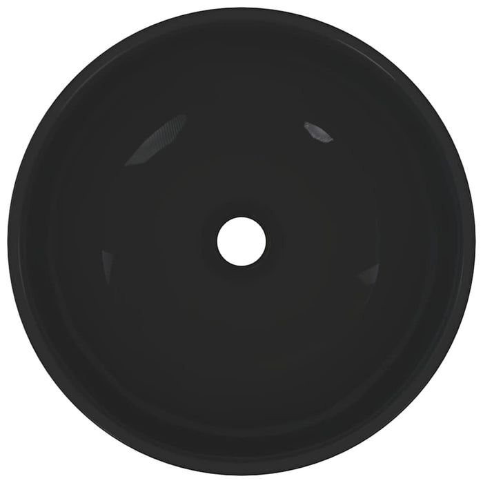 Lavandino Ø28x10 cm in Ceramica Nero Lucido 42000315
