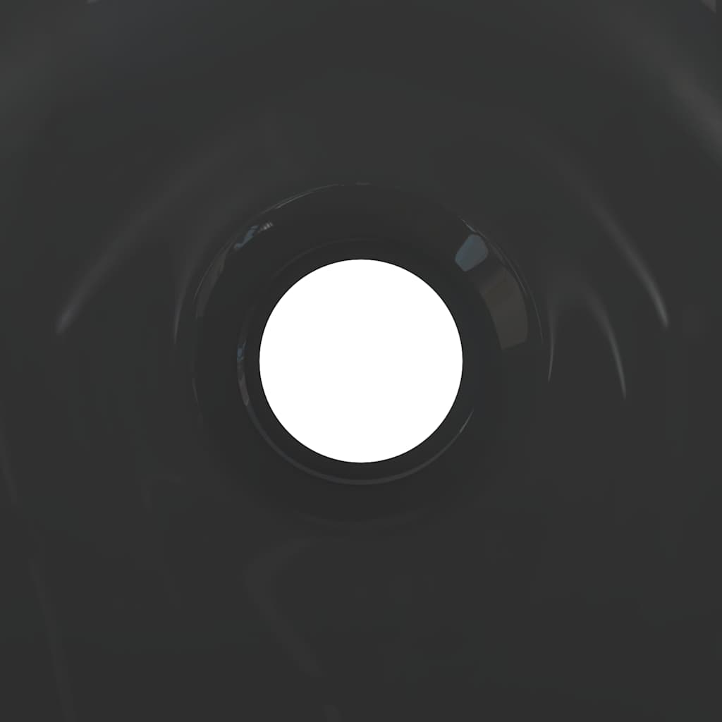 Lavandino Ø28x10 cm in Ceramica Nero Lucido 42000315