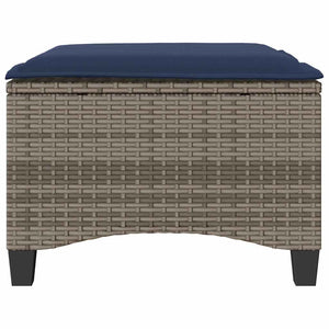 Sgabelli Giardino con Cuscini 2 pz Grigio 55x55x36cm Polyrattan 4108252