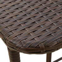 Tavolo Pieghevole da Giardino Marrone 90x51x75 cm Polyrattan 4108255