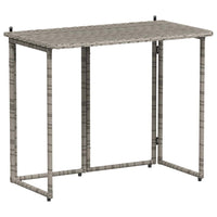 Tavolo da Giardino Pieghevole Grigio 90x51x75 cm in Polyrattan 4108256