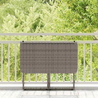 Tavolo da Giardino Pieghevole Grigio 90x51x75 cm in Polyrattan 4108256