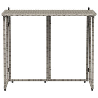 Tavolo da Giardino Pieghevole Grigio 90x51x75 cm in Polyrattan 4108256