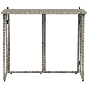 Tavolo da Giardino Pieghevole Grigio 90x51x75 cm in Polyrattan 4108256
