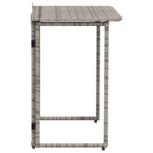 Tavolo da Giardino Pieghevole Grigio 90x51x75 cm in Polyrattan 4108256
