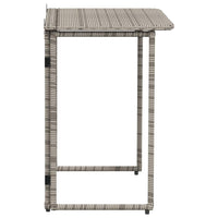 Tavolo da Giardino Pieghevole Grigio 90x51x75 cm in Polyrattan 4108256