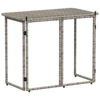 Tavolo da Giardino Pieghevole Grigio 90x51x75 cm in Polyrattan 4108256
