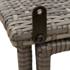 Tavolo da Giardino Pieghevole Grigio 90x51x75 cm in Polyrattan 4108256