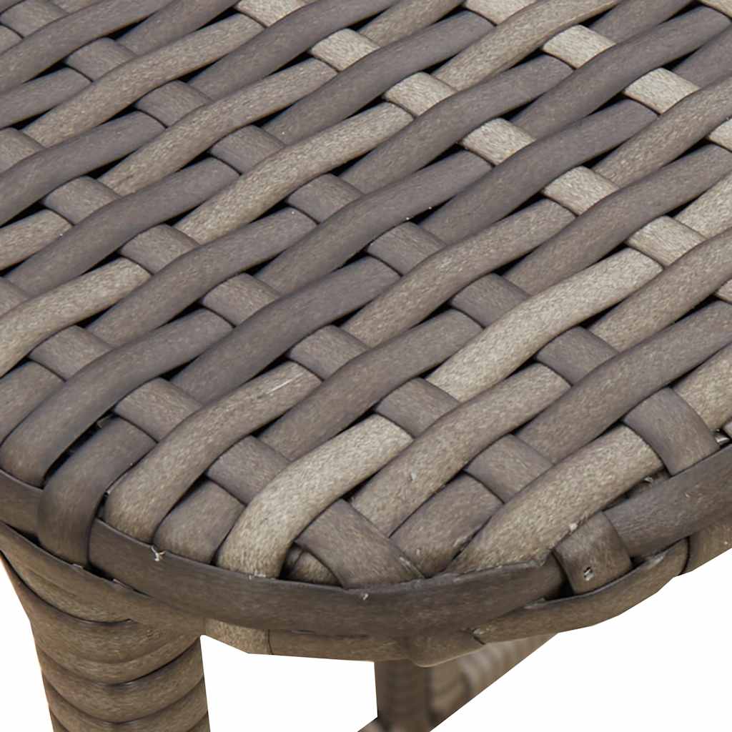 Tavolo da Giardino Pieghevole Grigio 90x51x75 cm in Polyrattan 4108256