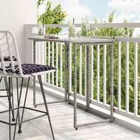 Tavolo da Giardino Pieghevole Grigio 90x51x75 cm in Polyrattan 4108256