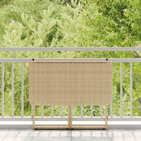 Tavolino da Giardino Pieghevole Beige 90x51x75 cm in Polyrattan 4108257