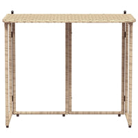 Tavolino da Giardino Pieghevole Beige 90x51x75 cm in Polyrattan 4108257