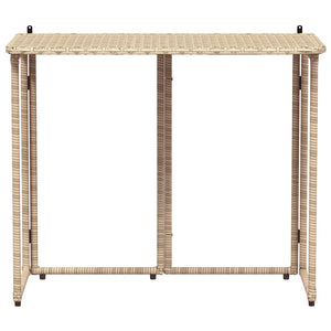 Tavolino da Giardino Pieghevole Beige 90x51x75 cm in Polyrattan 4108257
