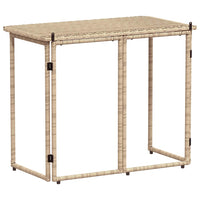 Tavolino da Giardino Pieghevole Beige 90x51x75 cm in Polyrattan 4108257