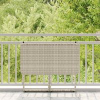 Tavolo Giardino Pieghevole Grigio Chiaro 90x51x75 cm Polyrattan 4108258
