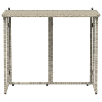 Tavolo Giardino Pieghevole Grigio Chiaro 90x51x75 cm Polyrattan 4108258
