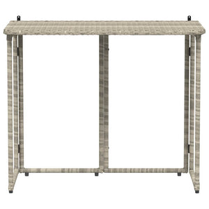 Tavolo Giardino Pieghevole Grigio Chiaro 90x51x75 cm Polyrattan 4108258
