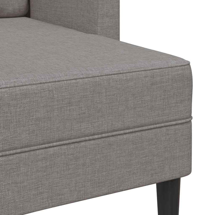 vidaXL Divano 2 Posti con Chaise a L Tortora 125 cm in Tessuto